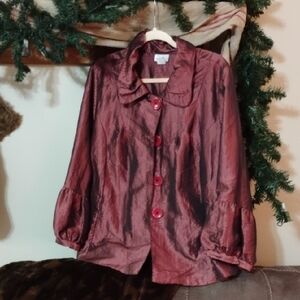 Elegant Burgundy Women's Jacket